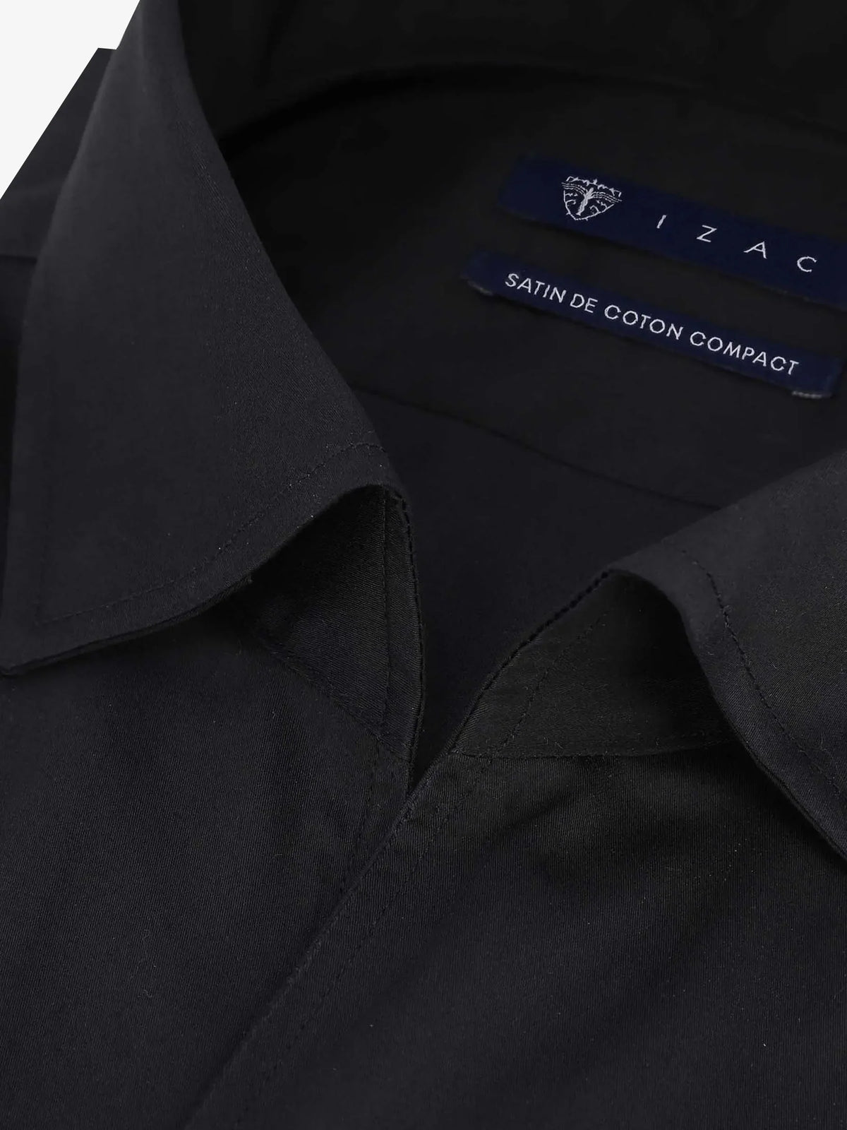 Chemise ville col ouvert noire - IZAC