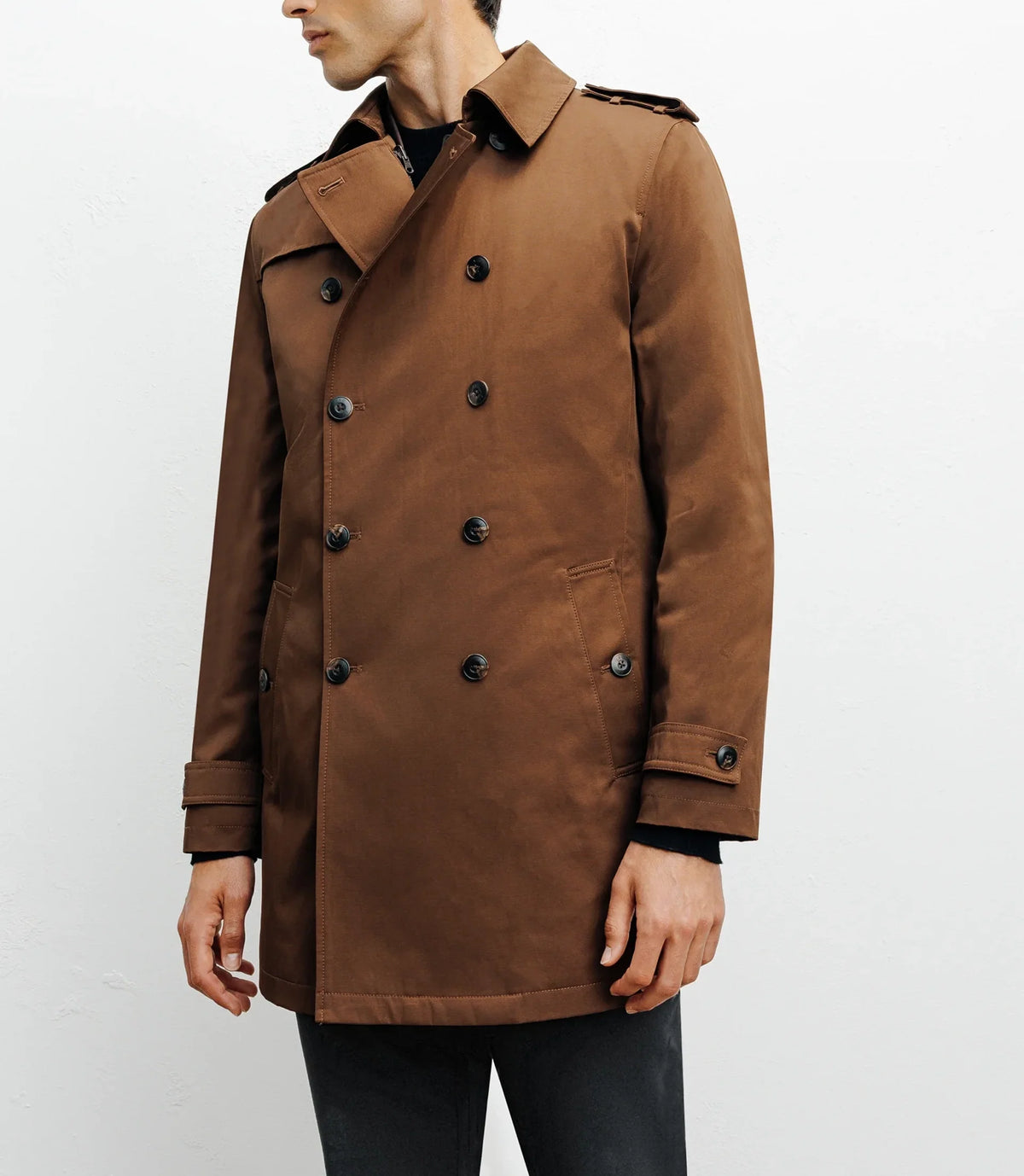 Trench croisé marron - IZAC