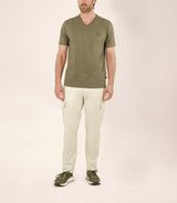 T-shirt col V kaki - IZAC