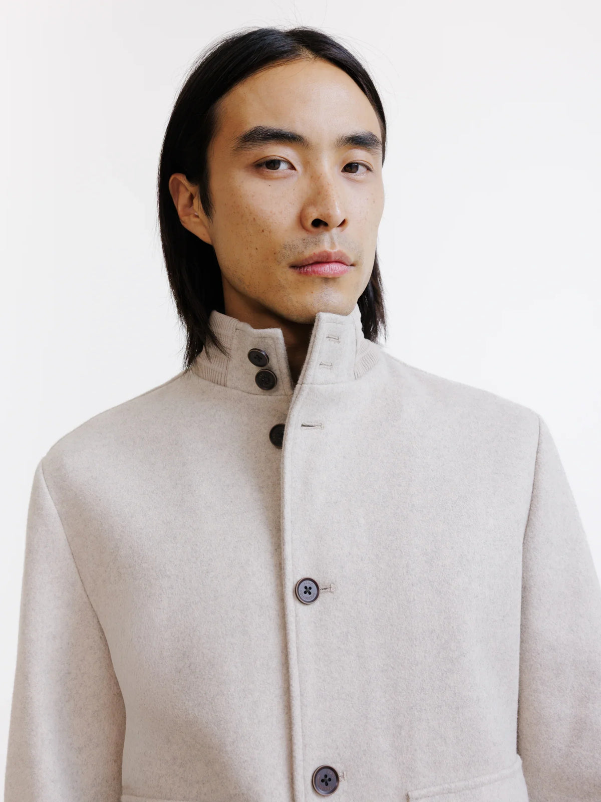 Blouson col montant beige - IZAC