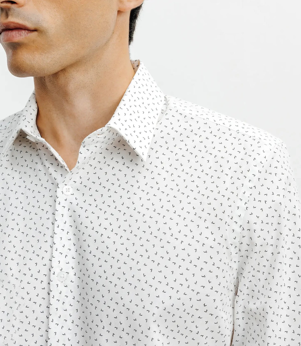 Chemise ville imprimée blanc - IZAC