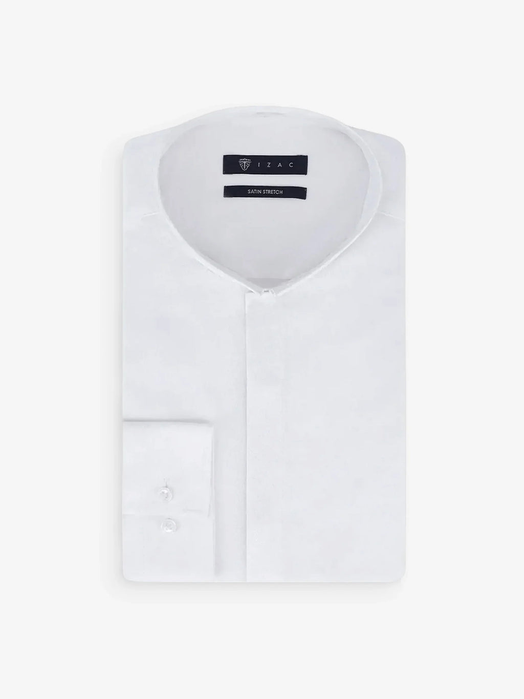 Chemise ville satin de coton blanc - IZAC