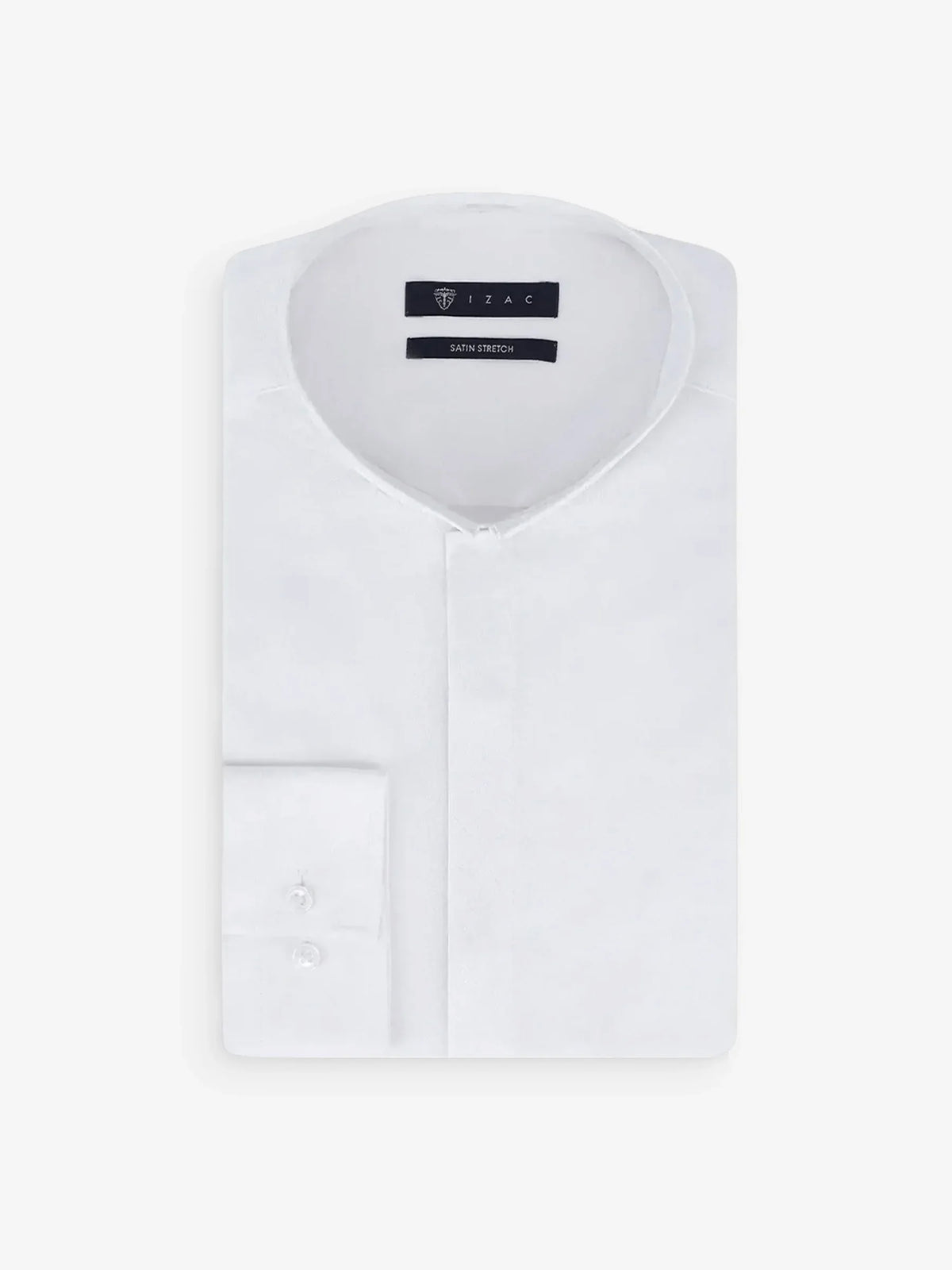 Chemise ville satin de coton blanc - IZAC
