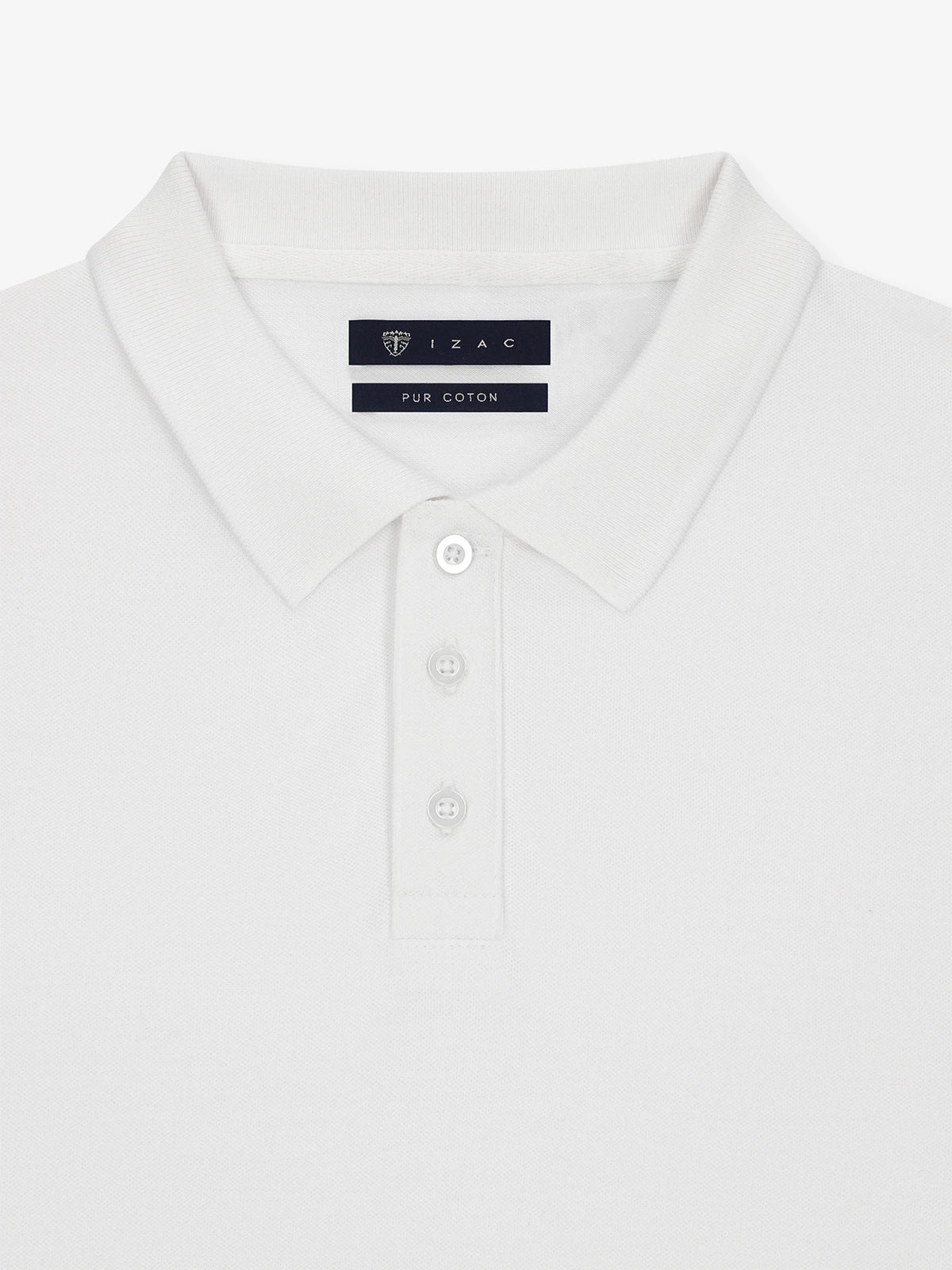 Polo boutonné blanc - IZAC