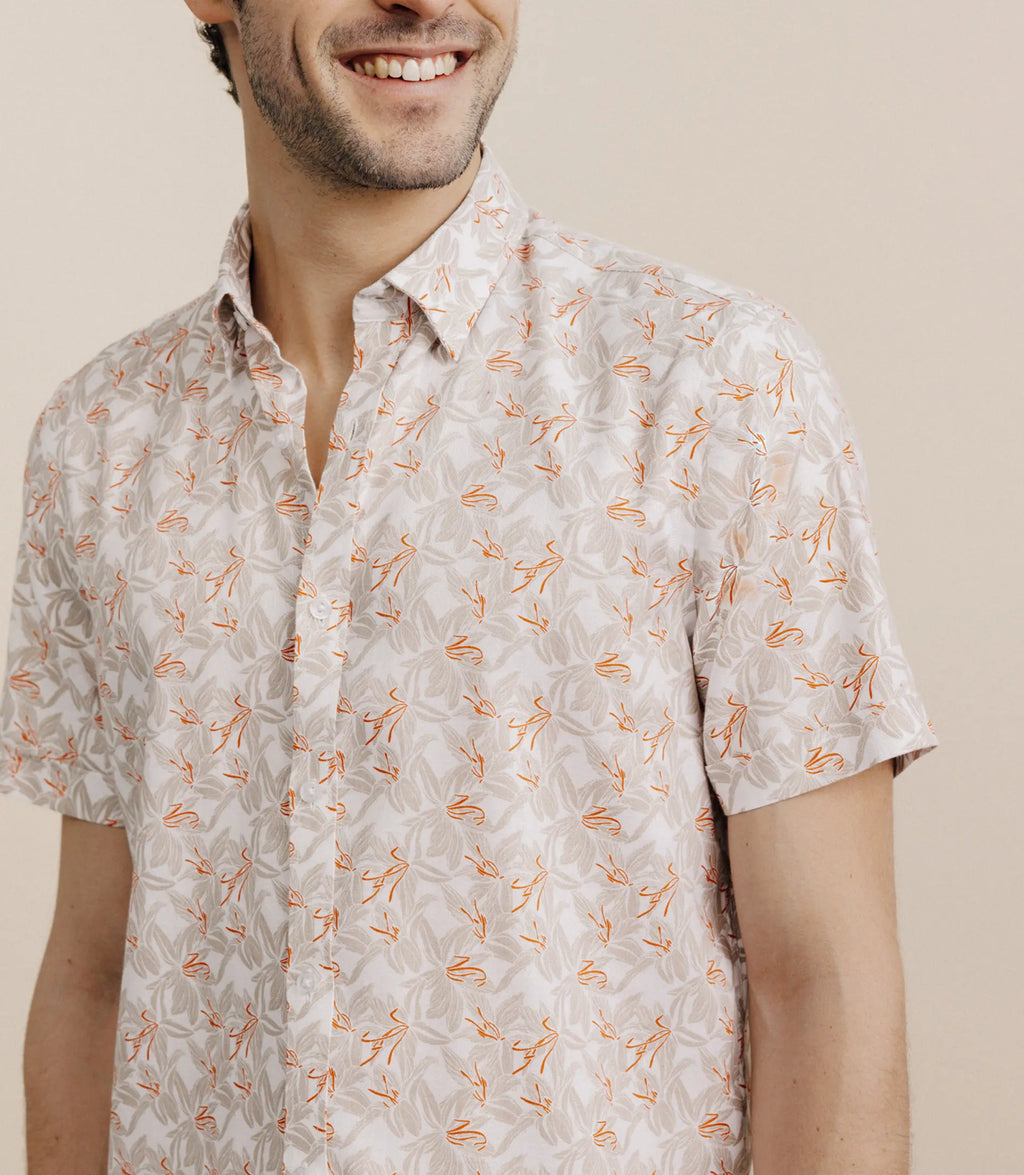 Chemise fantaisie beige - IZAC