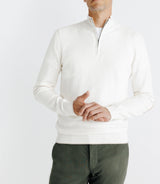 Pull coton/cachemire col zippé écru - IZAC