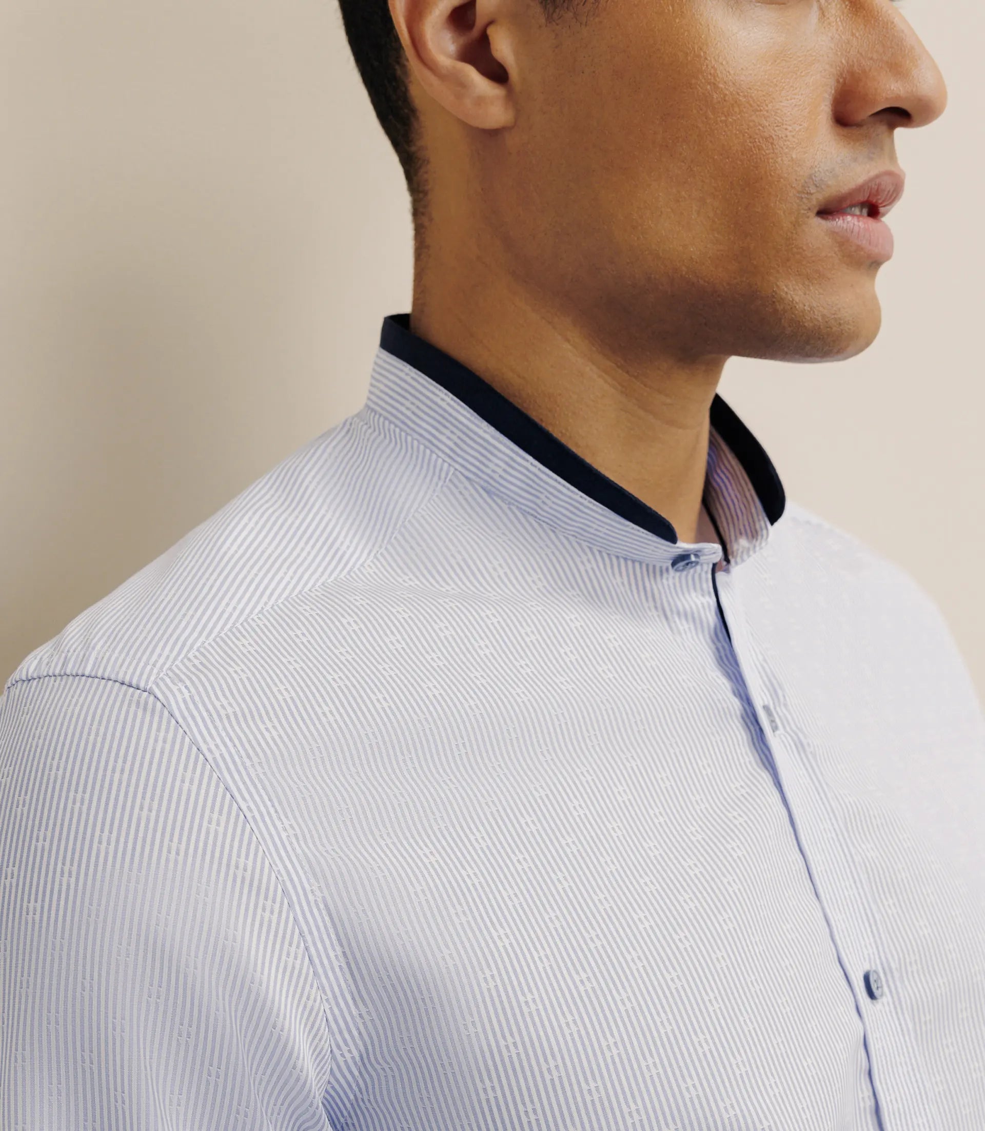 Chemise 100% coton bleue - IZAC