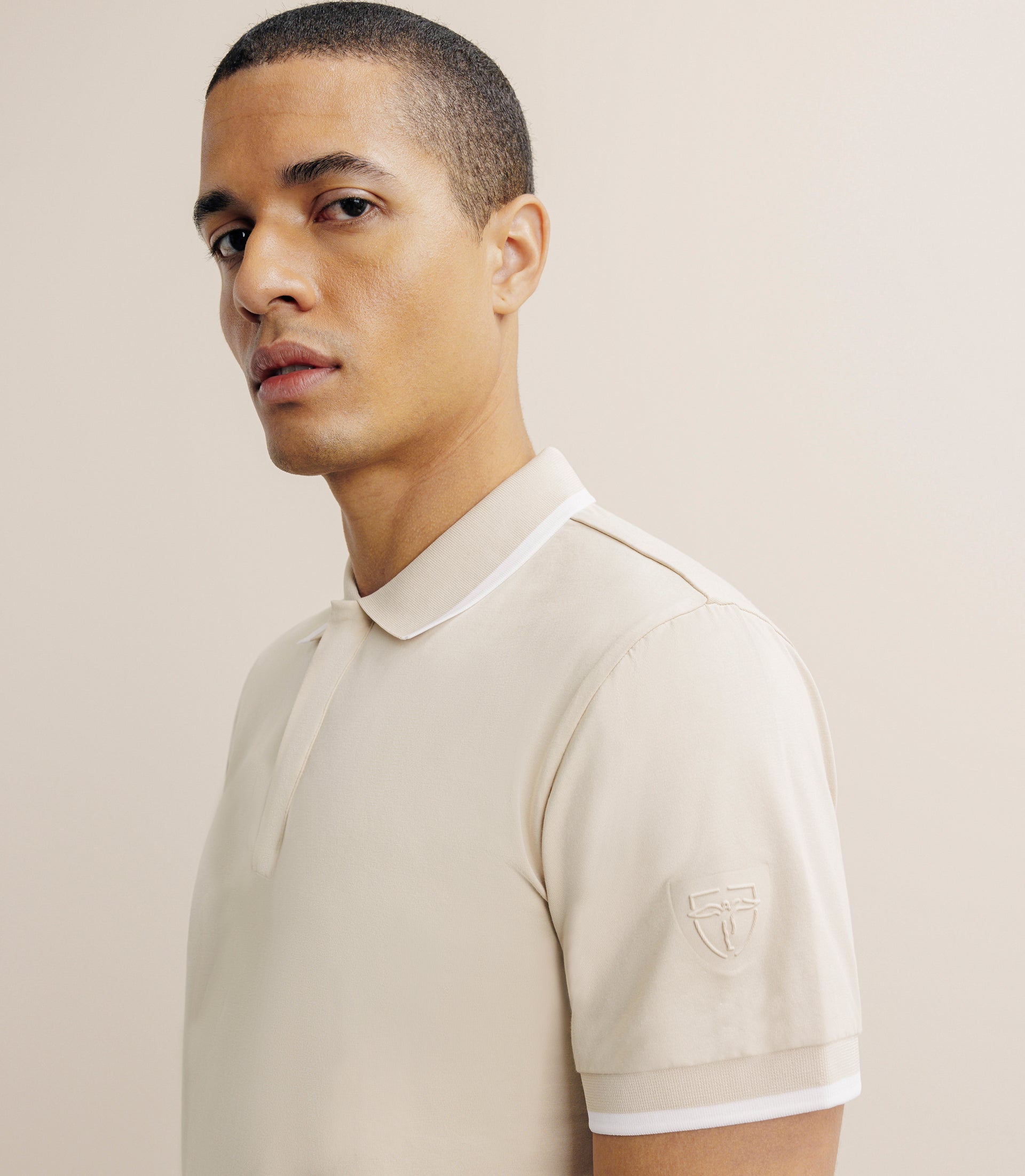 Polo zip beige - IZAC