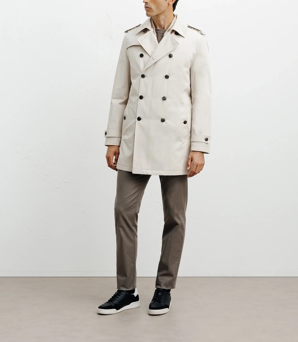 Trench croisé beige - IZAC