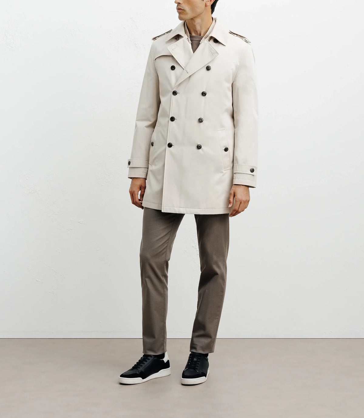 Trench croisé beige - IZAC