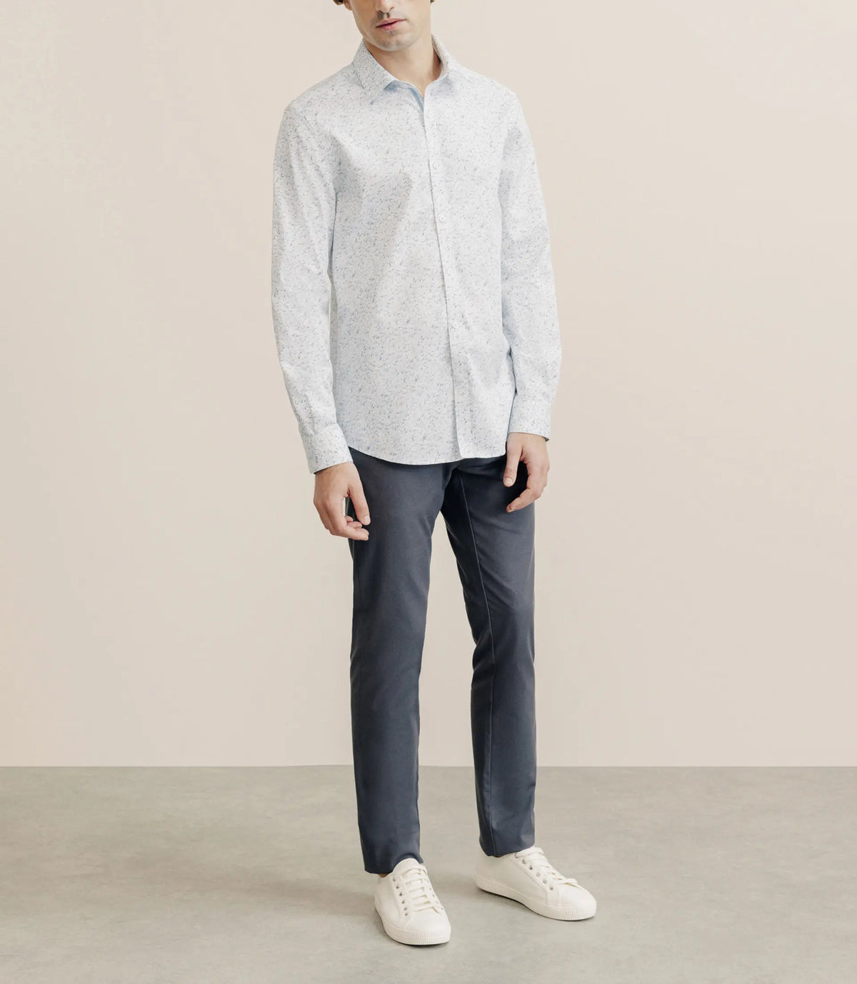 Chemise casual imprimée bleue - IZAC
