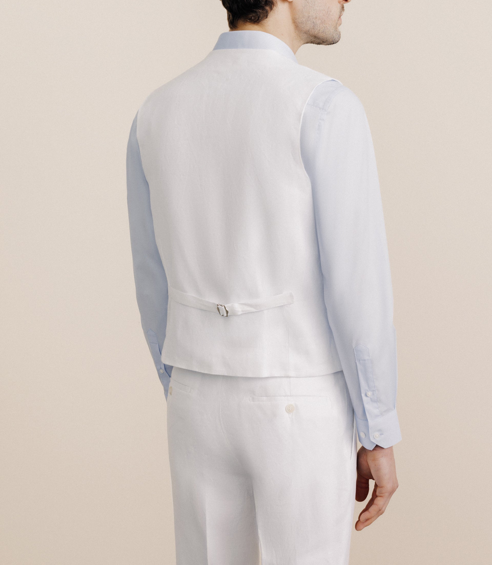 Gilet 100% lin blanc - IZAC