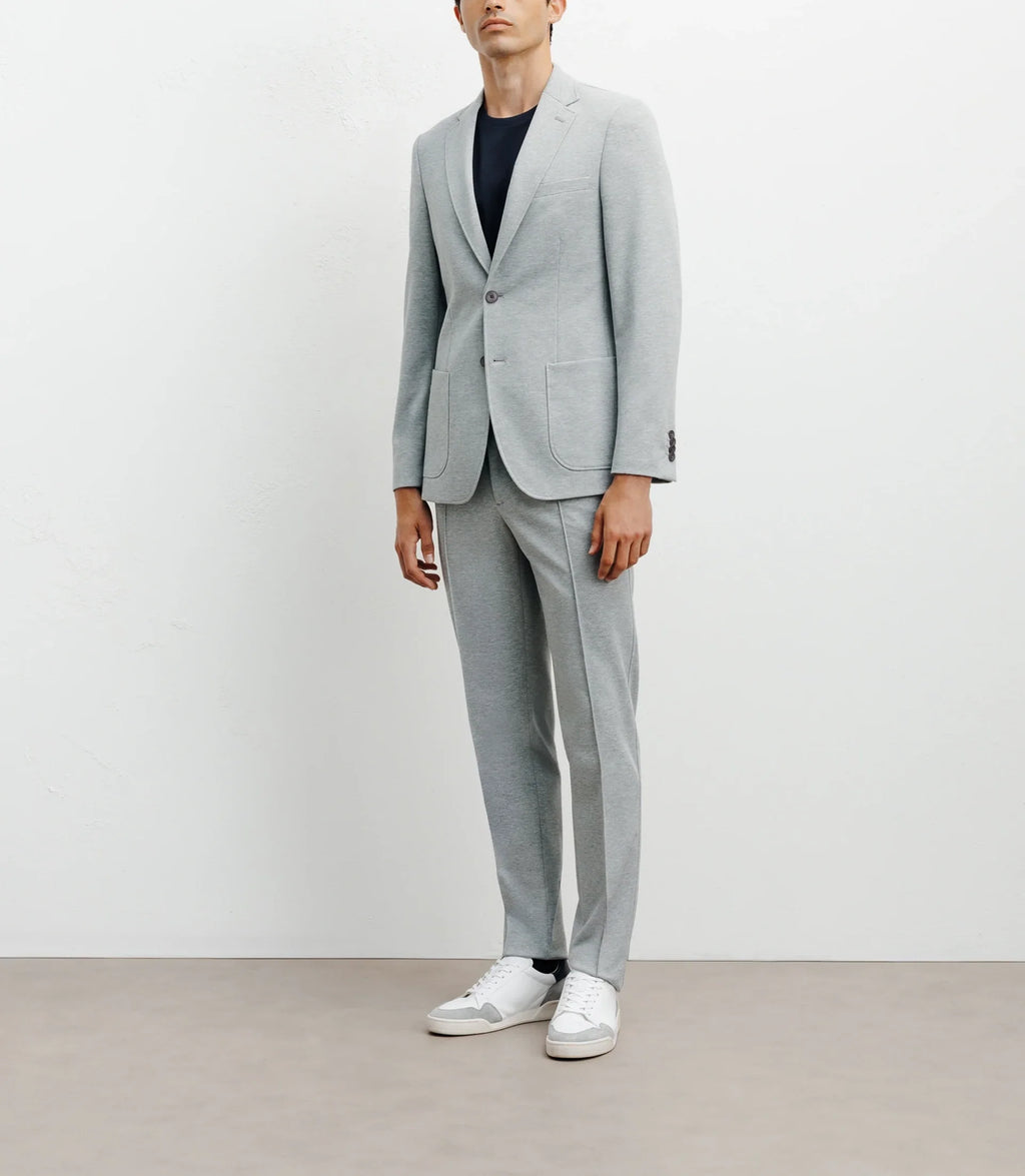 Veste ville en maille 2 boutons gris - IZAC
