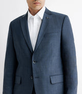 Costume à carreaux esprit Prince de Galles marine - IZAC