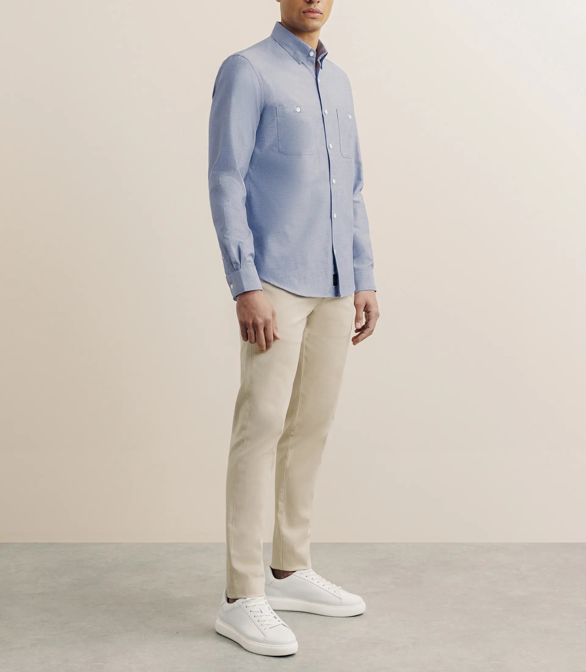 Chemise droite oxford marine - IZAC