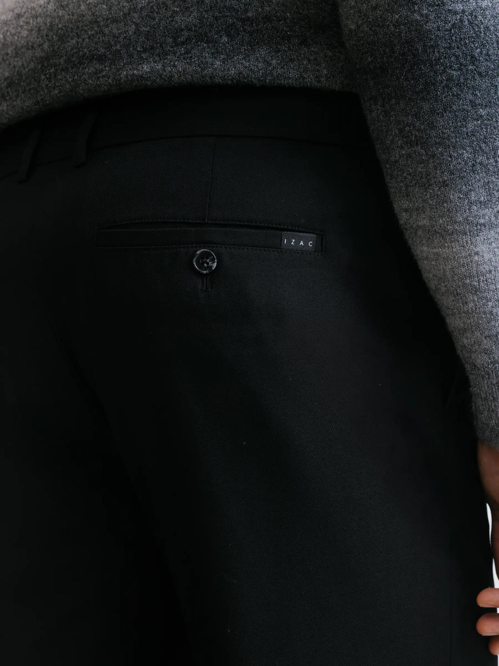 Pantalon casual élastiqué noir - IZAC
