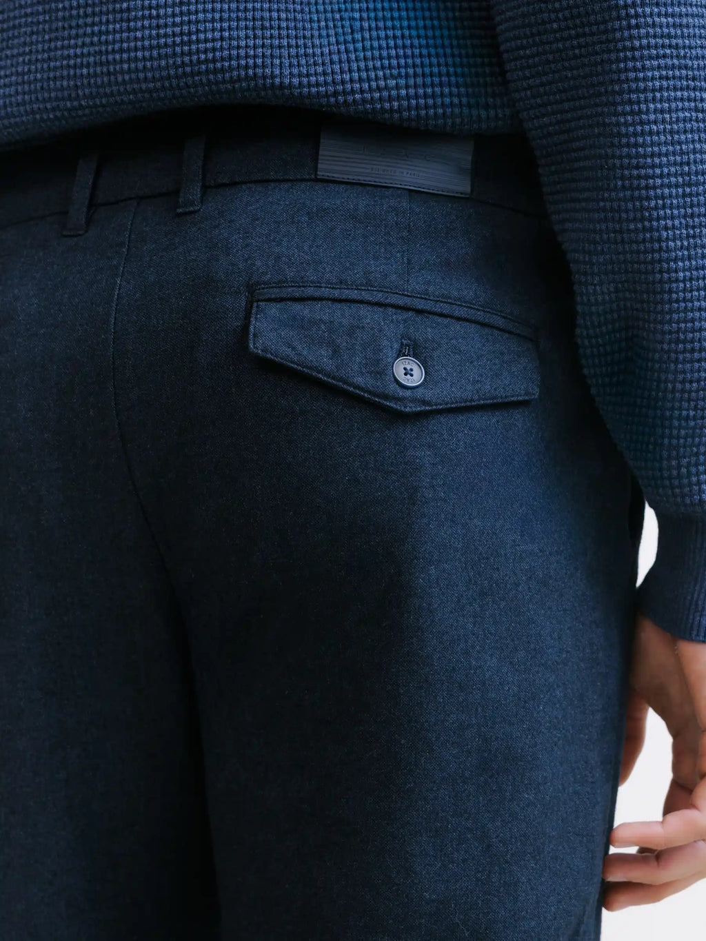 Pantalon flanelle marine - IZAC