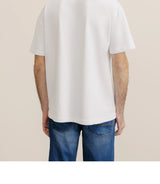 T-shirt uni oversize col rond blanc - IZAC