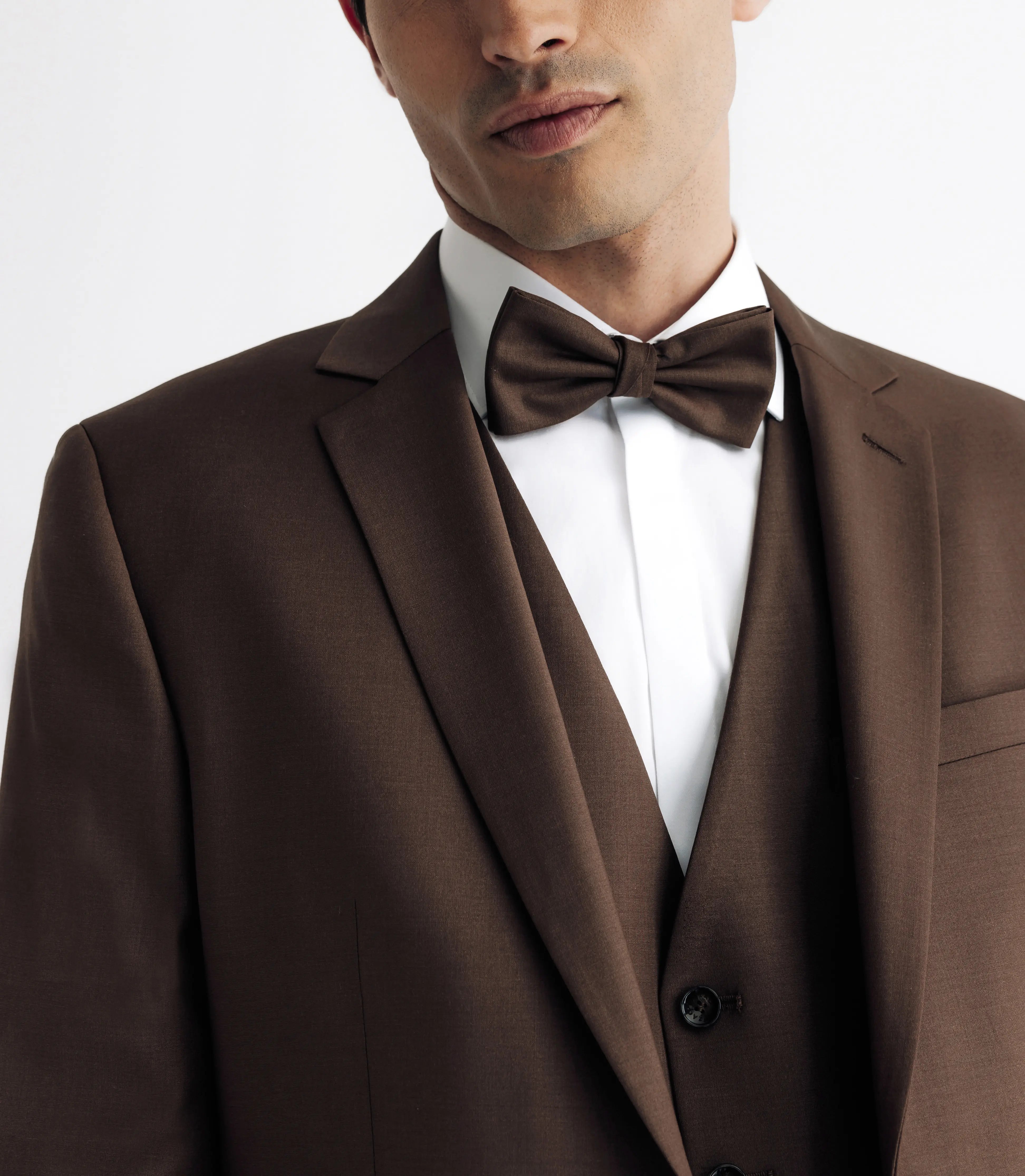 Costume ajusté 2 boutons marron - IZAC