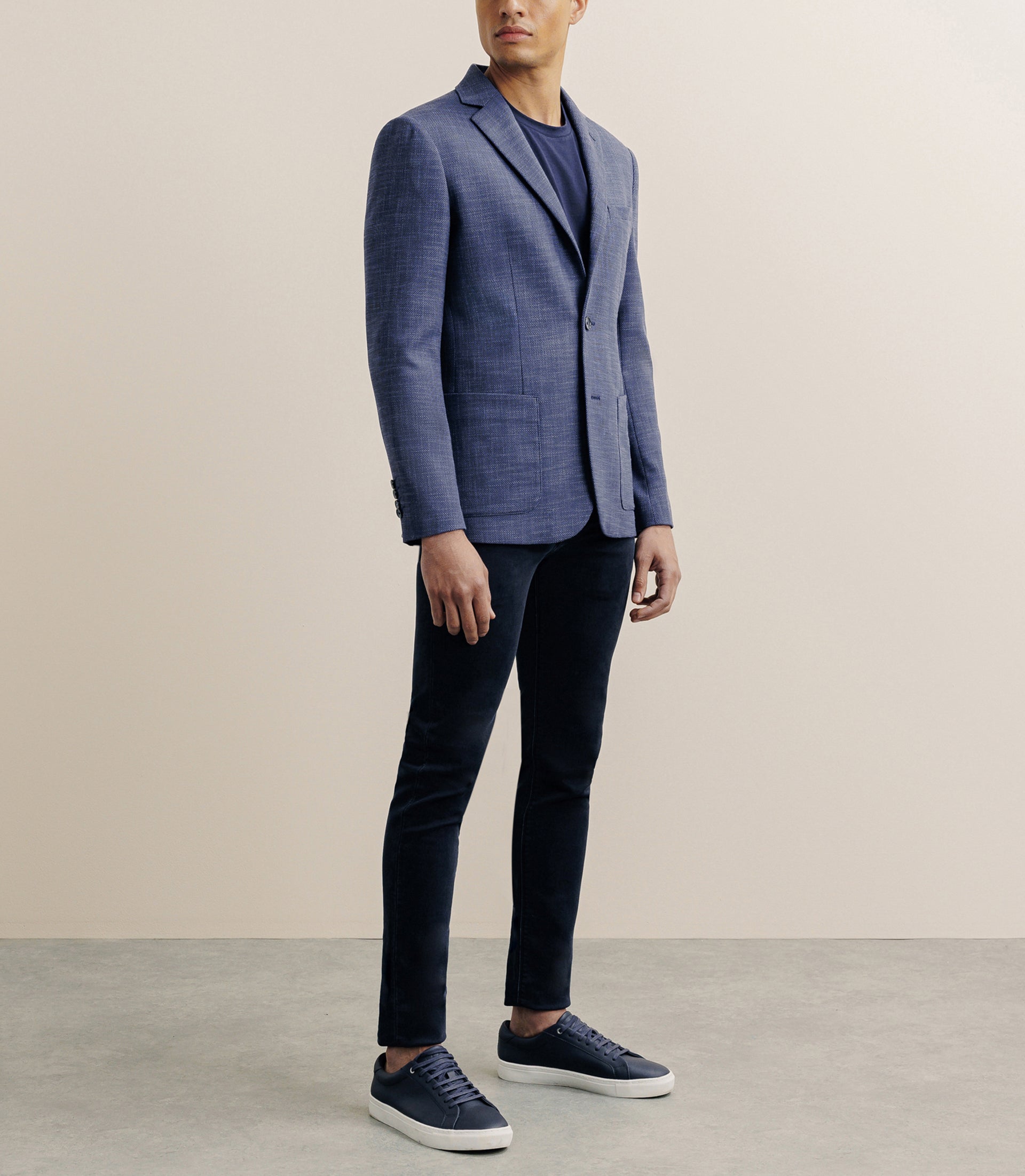 Veste casual 2 boutons bleue - IZAC