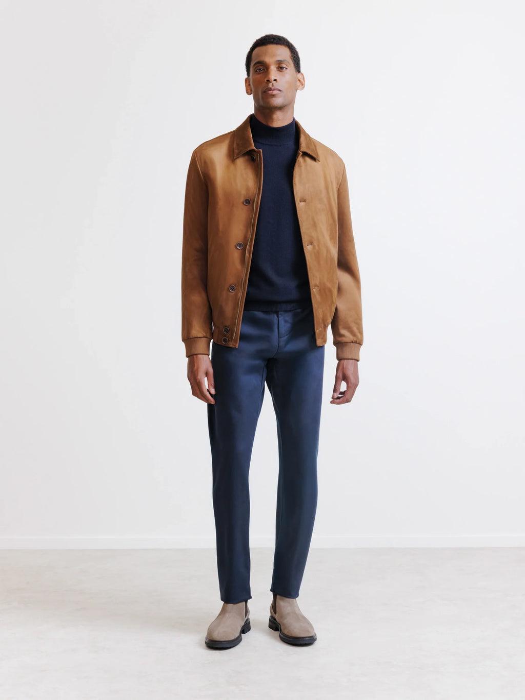Blouson en suède marron - IZAC