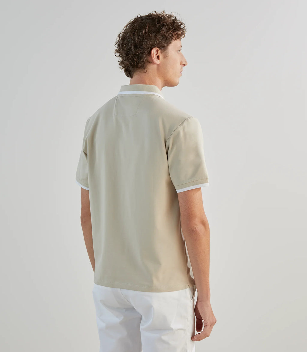 Polo zippé beige - IZAC
