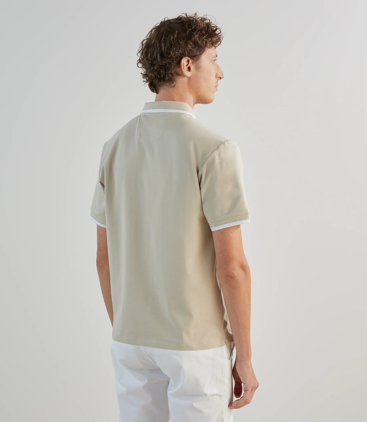 Polo zippé beige - IZAC
