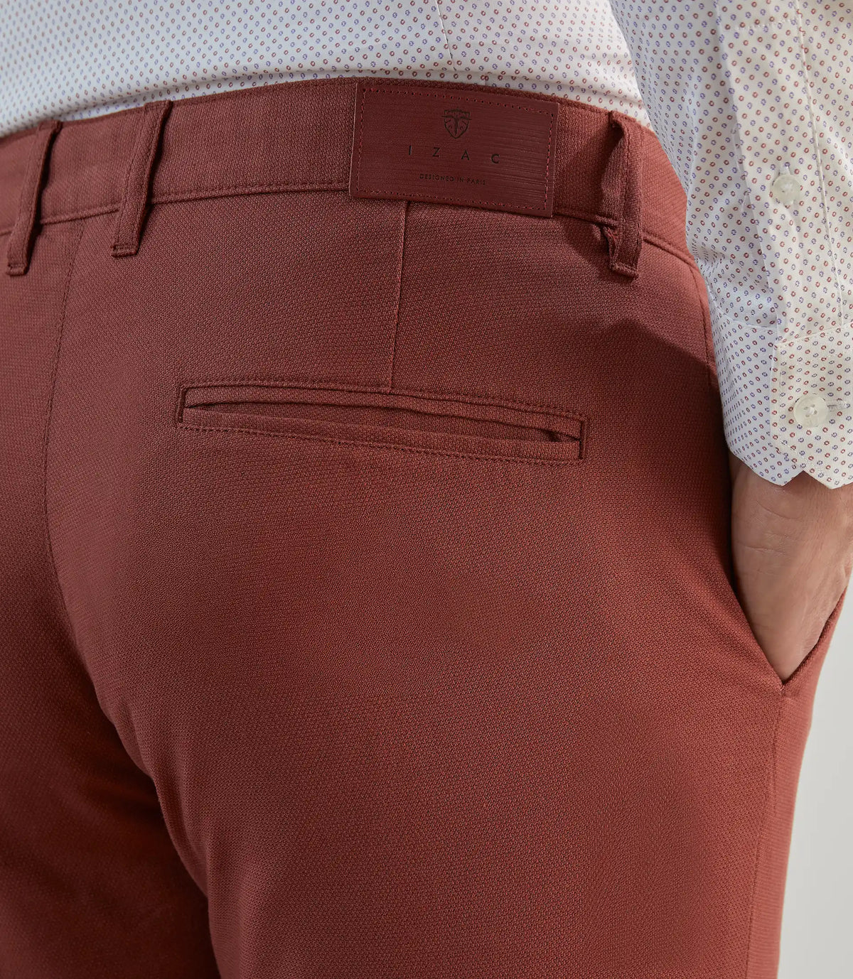 Pantalon armuré rouge bordeaux - IZAC
