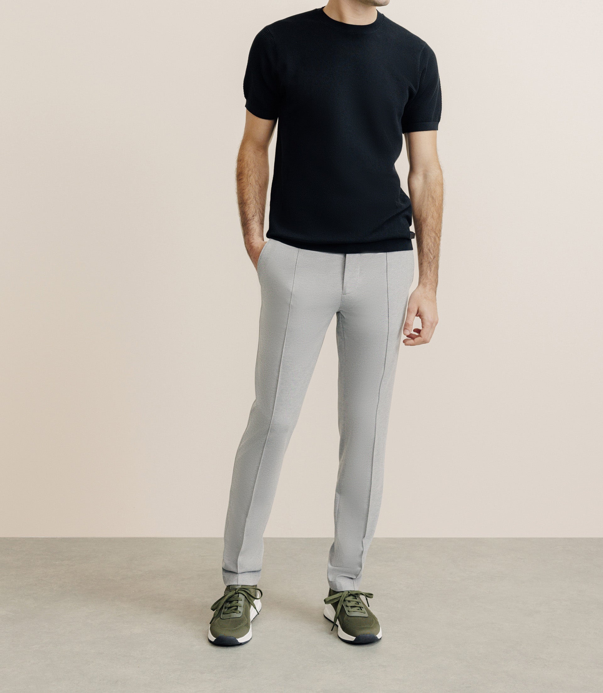 T-shirt en maille noir - IZAC