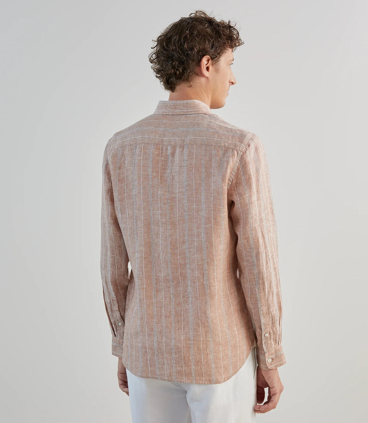 Chemise 100% lin rouge bordeaux - IZAC