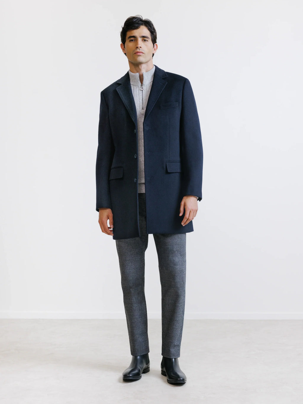 Manteau 3 boutons marine - IZAC