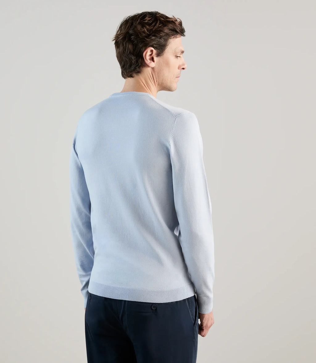 Pull col v bleu ciel - IZAC