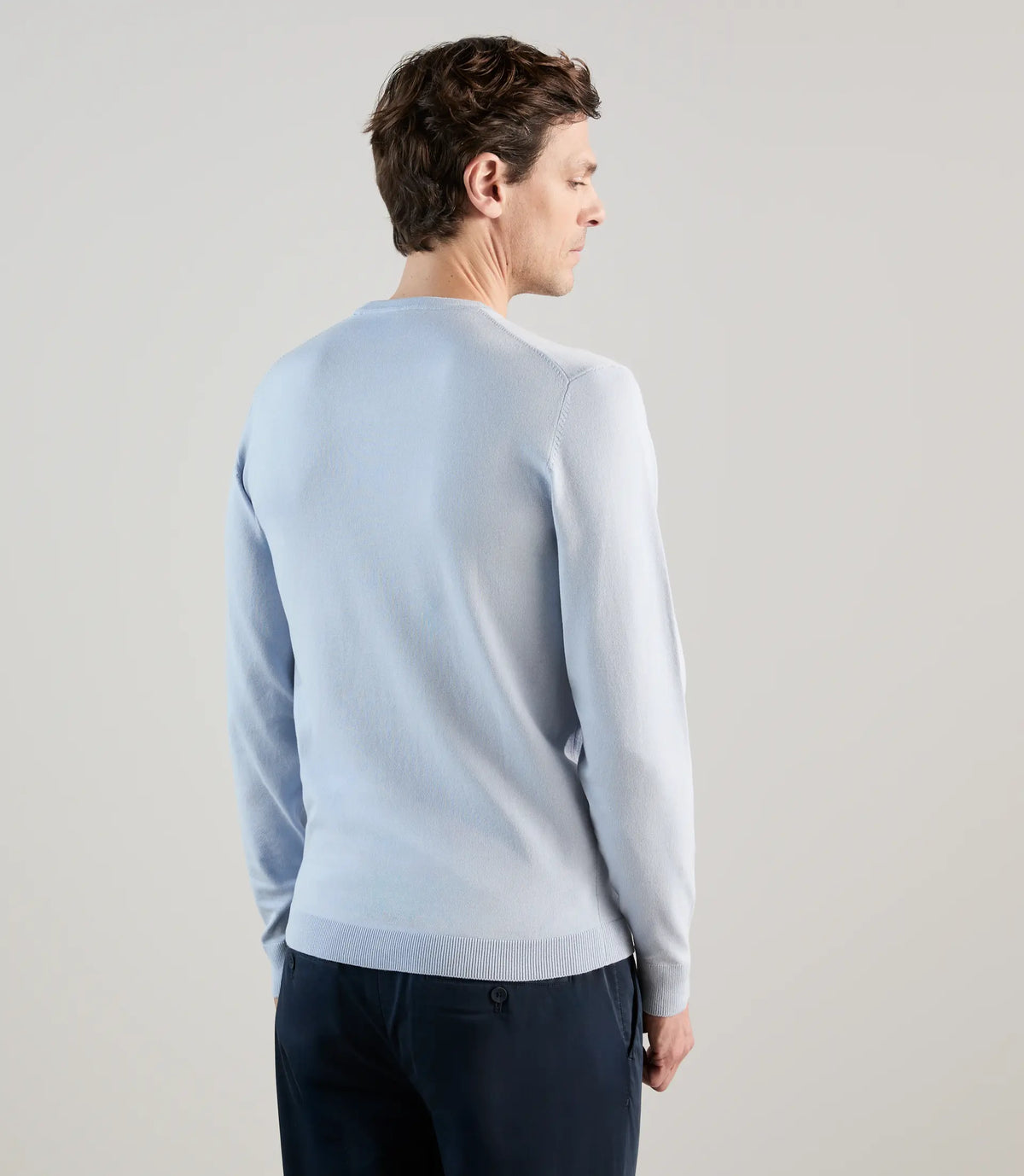 Pull col v bleu ciel - IZAC
