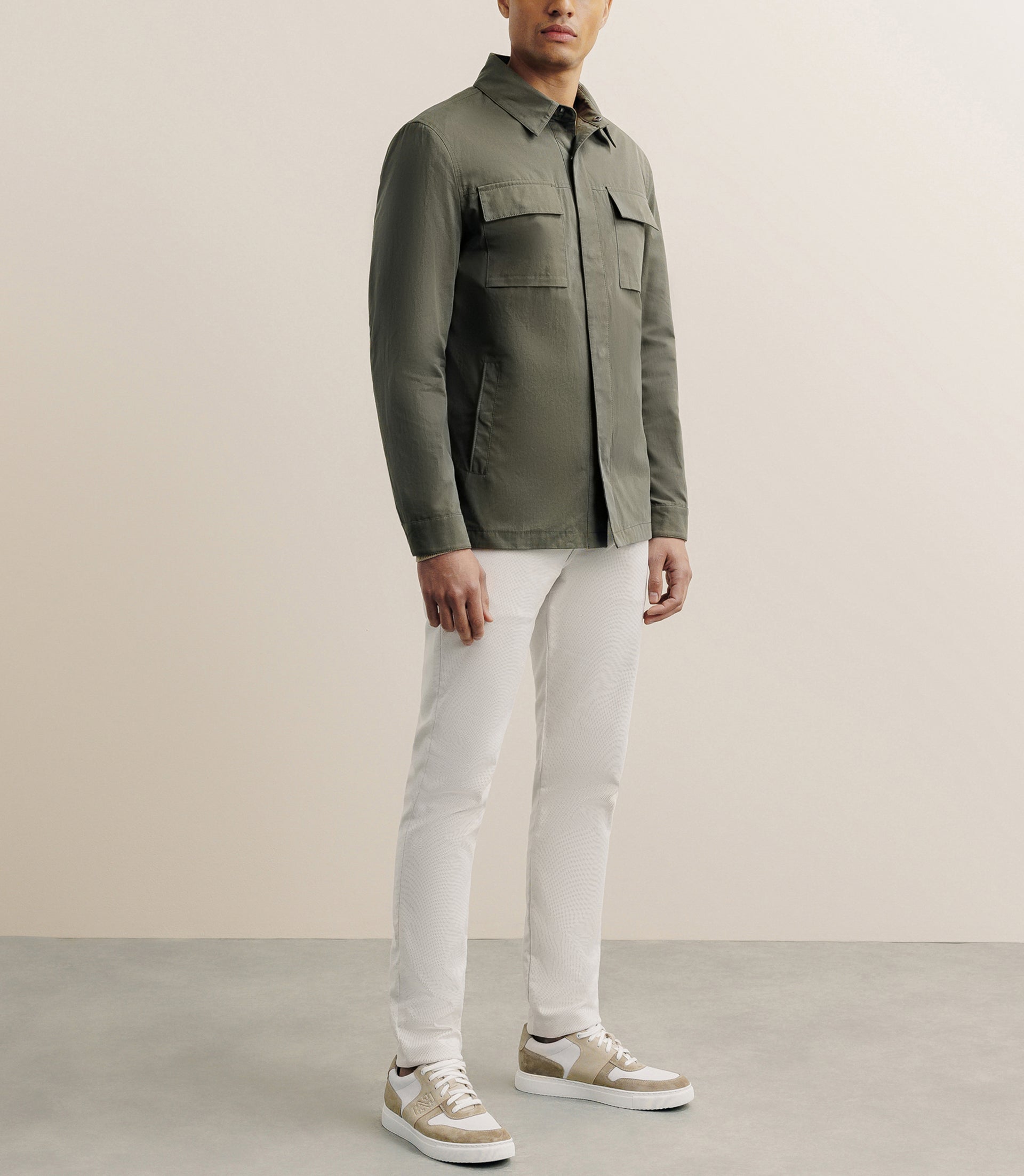 Veste casual 100% coton kaki - IZAC