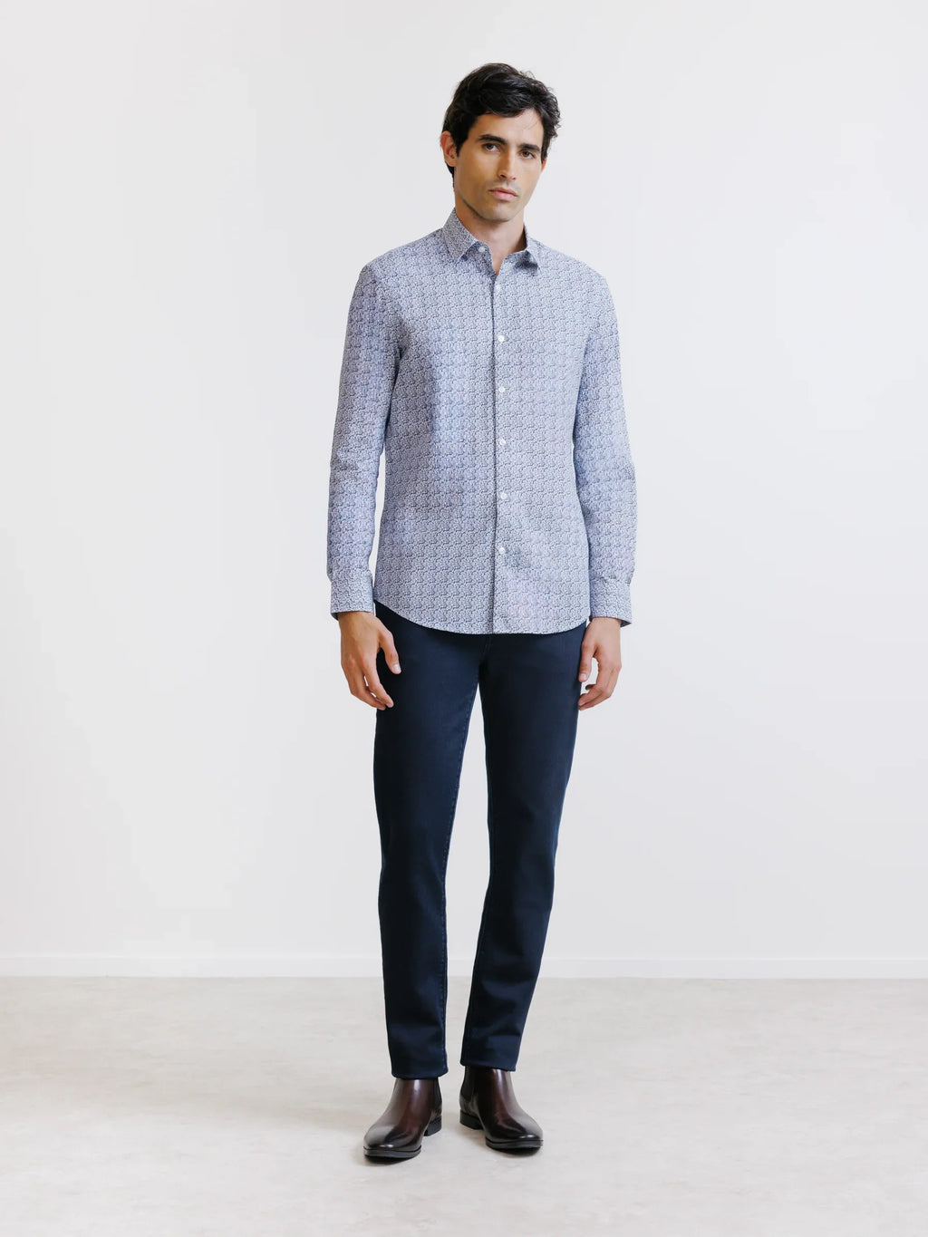 Chemise fantaisie marine - IZAC