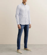 Chemise 100% coton bleue - IZAC