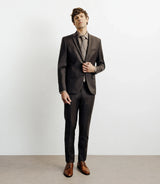 Costume 2 boutons laine majoritaire marron - IZAC