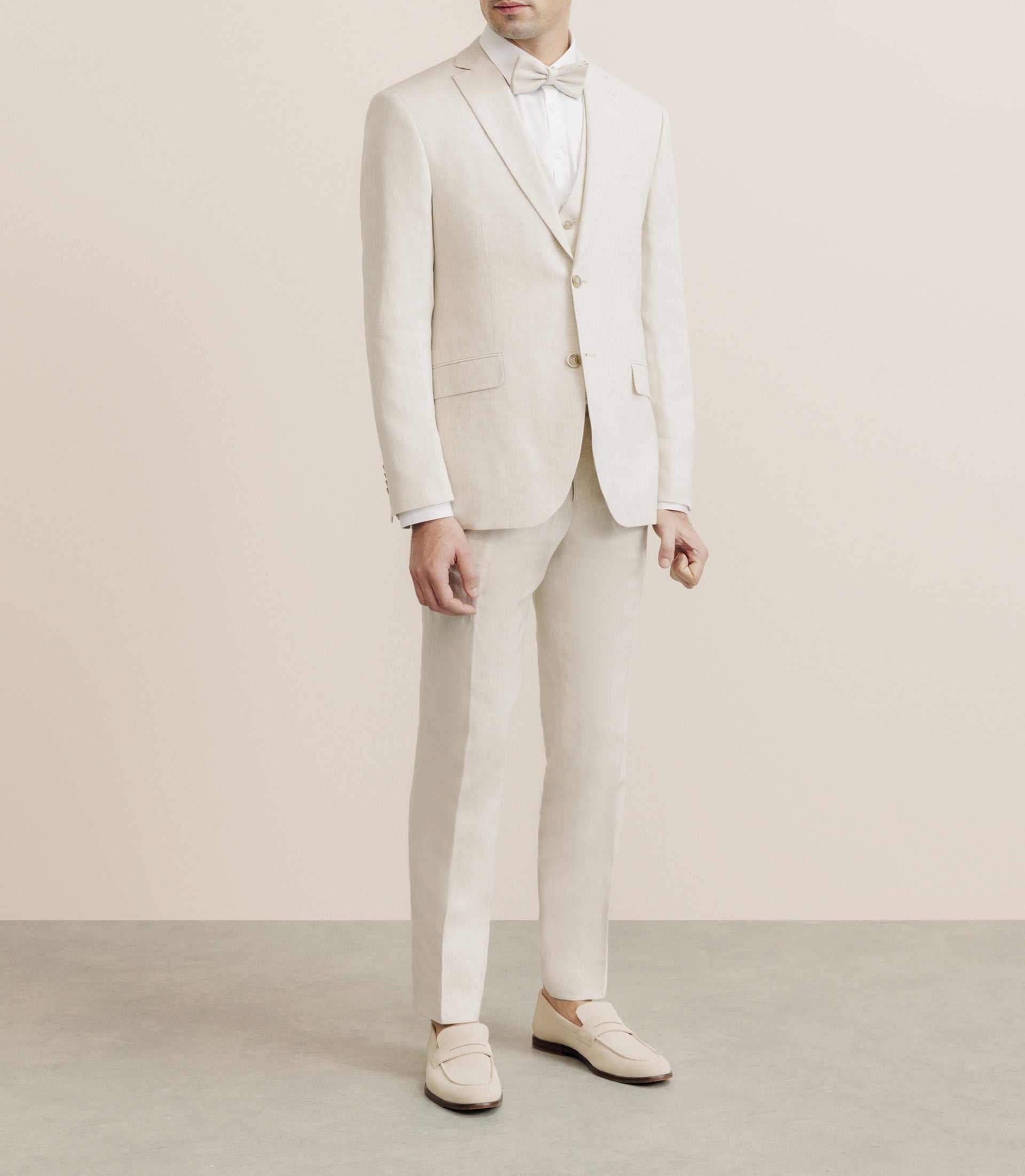 Veste ville 100% lin séparable beige - IZAC