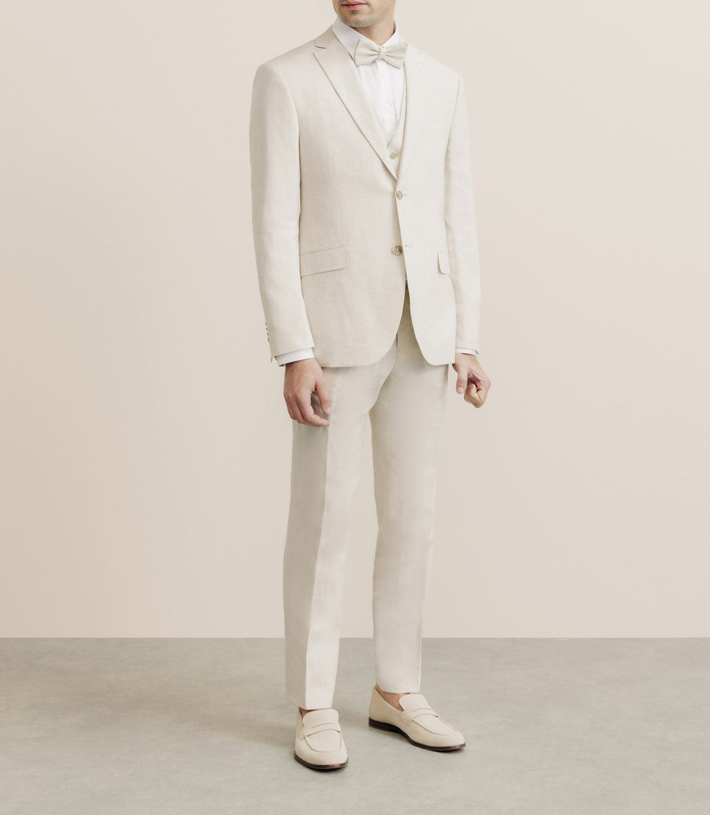 Veste ville 100% lin séparable beige - IZAC