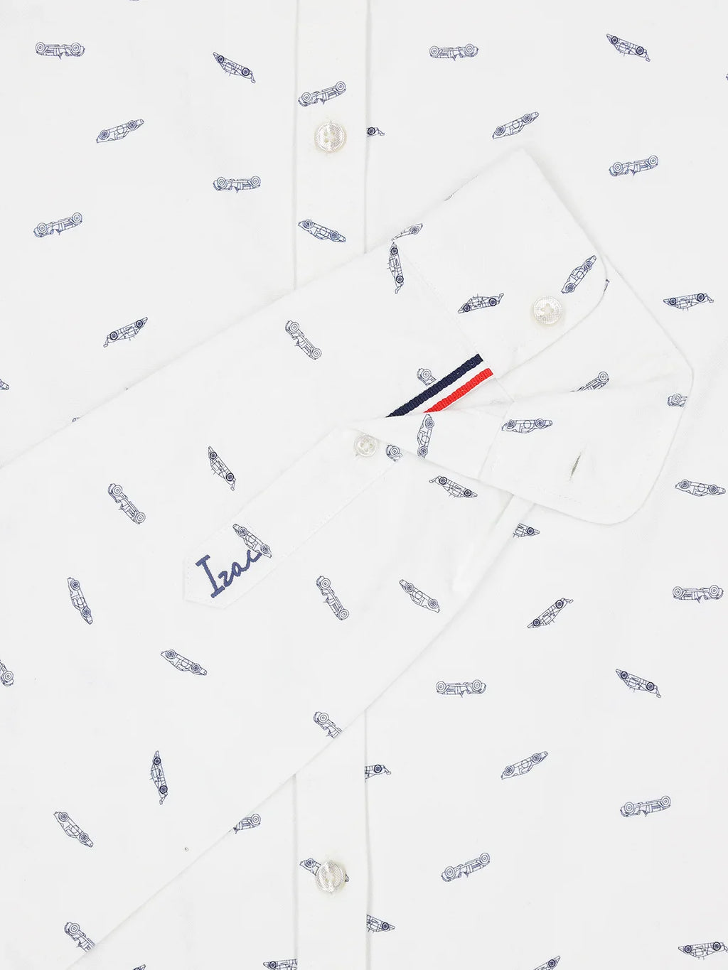 Chemise casual blanche 24h Le Mans - IZAC