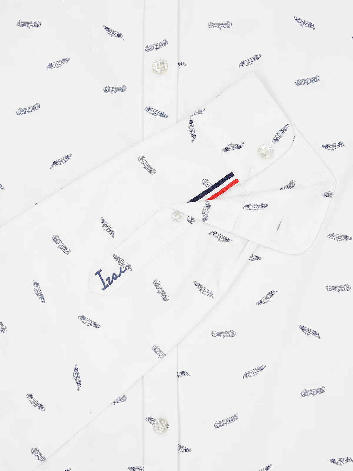 Chemise casual blanche 24h Le Mans - IZAC