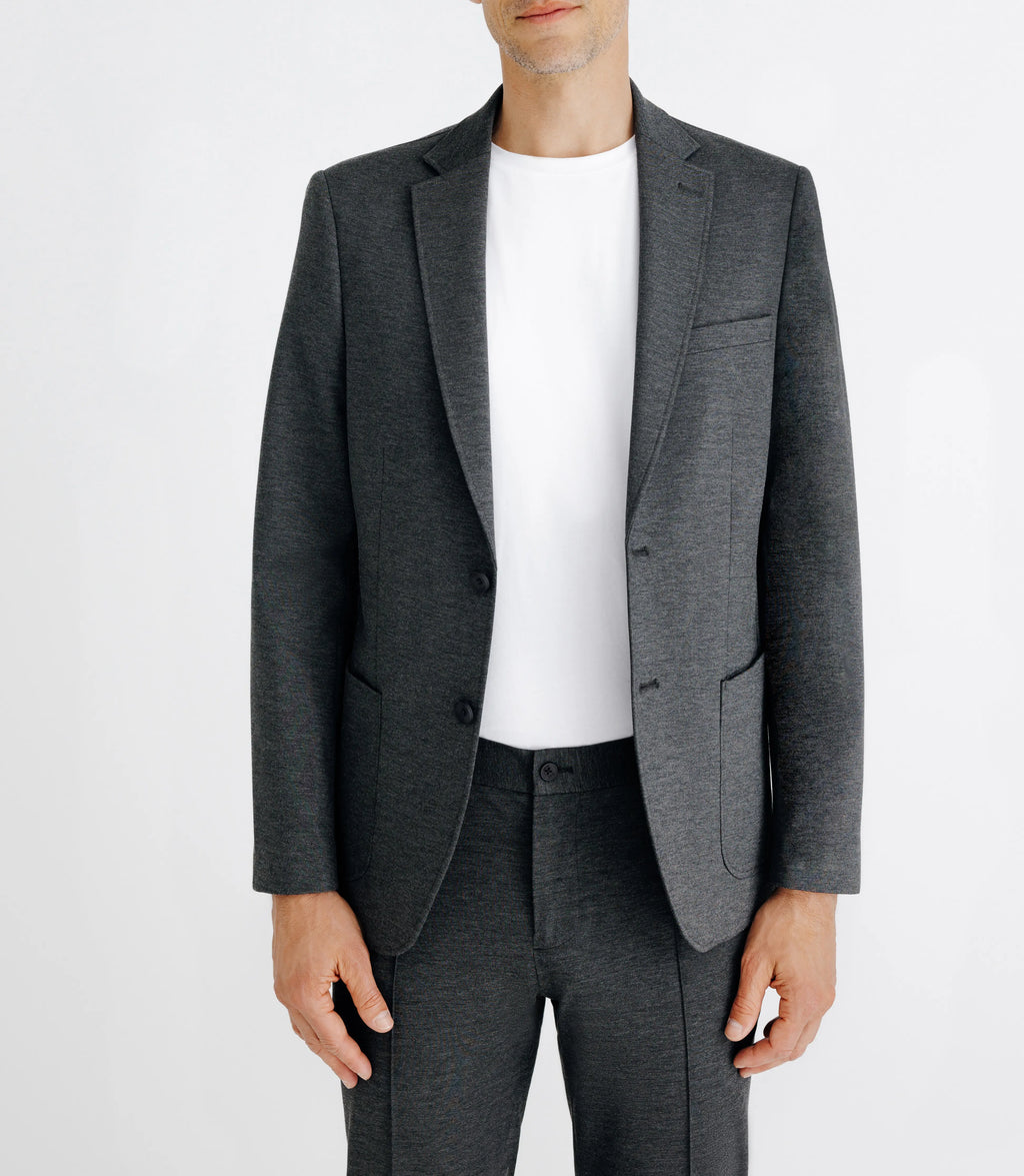 Veste ville en maille grise - IZAC