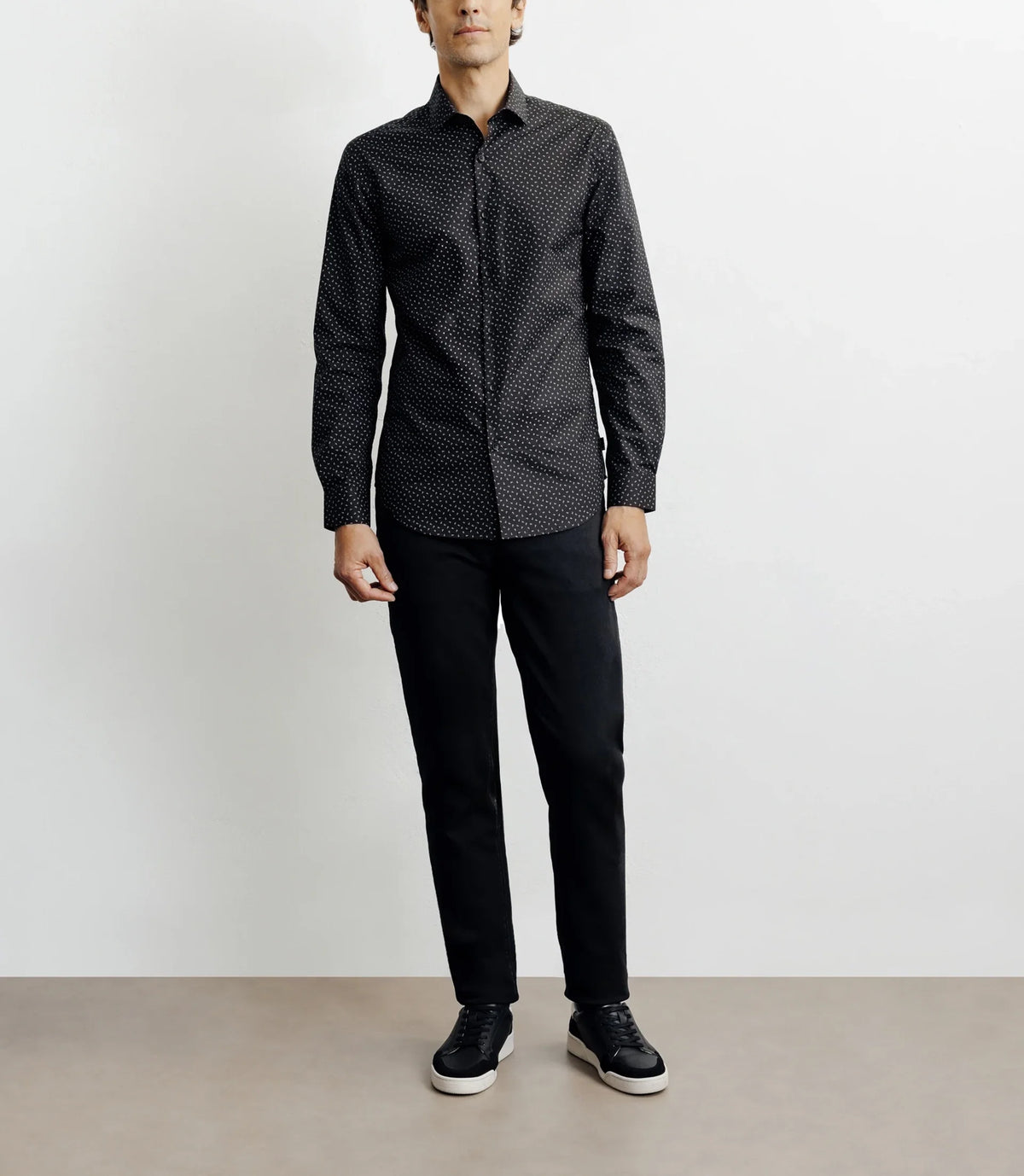Chemise ville imprimée noire - IZAC