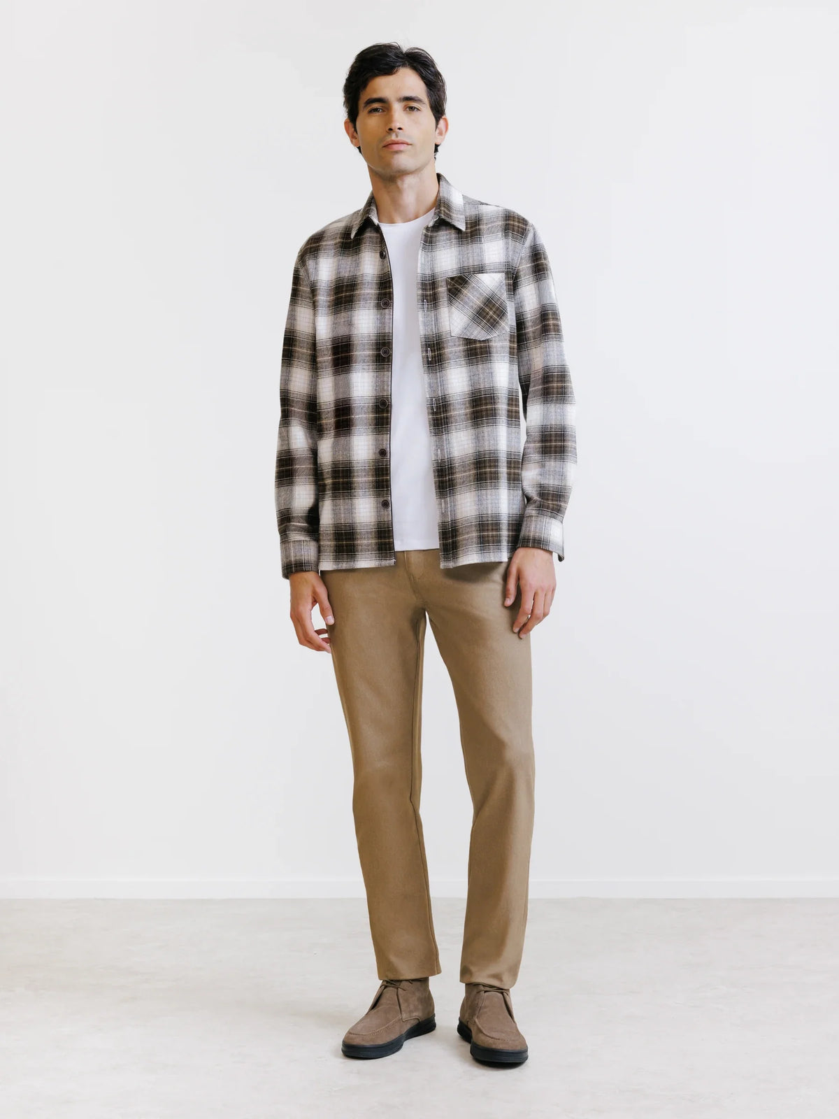 Chemise à carreaux marron - IZAC