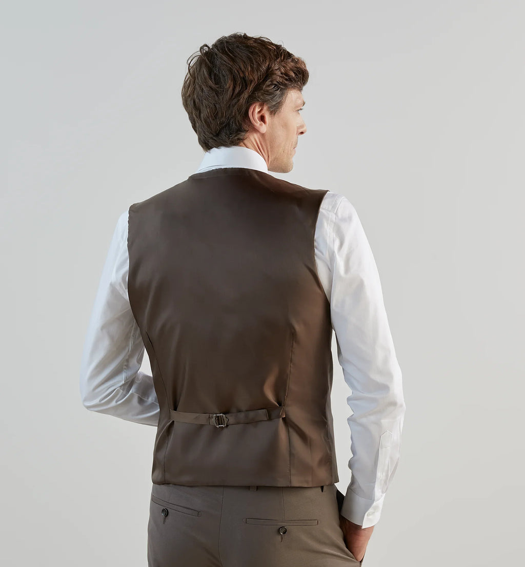 Gilet ville en laine majoritaire châtaigne - IZAC