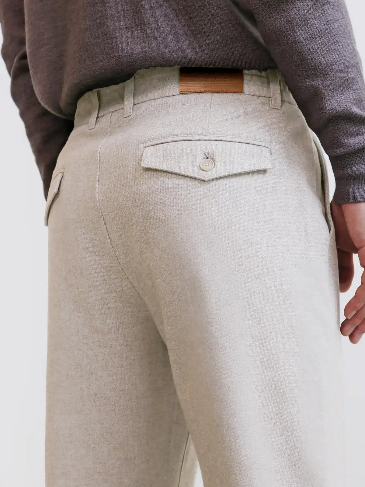Pantalon flanelle écru - IZAC