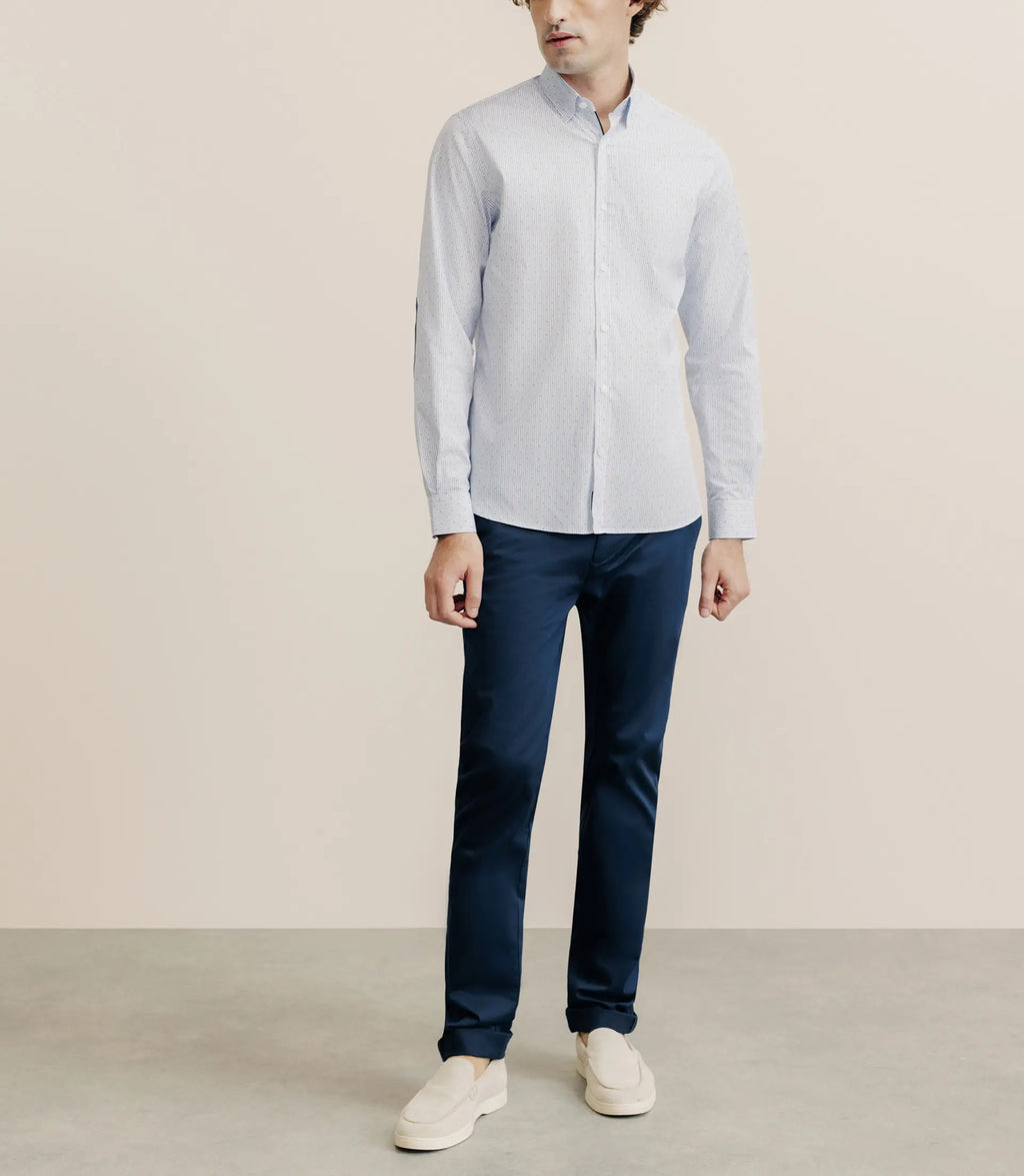 Chemise 100% coton imprimée ciel - IZAC