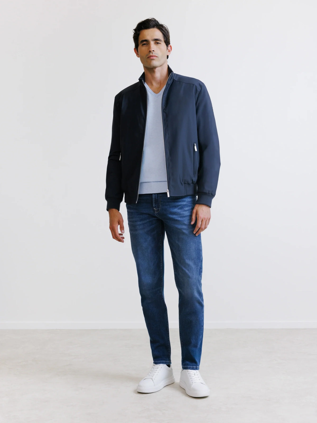 Blouson col montant marine - IZAC