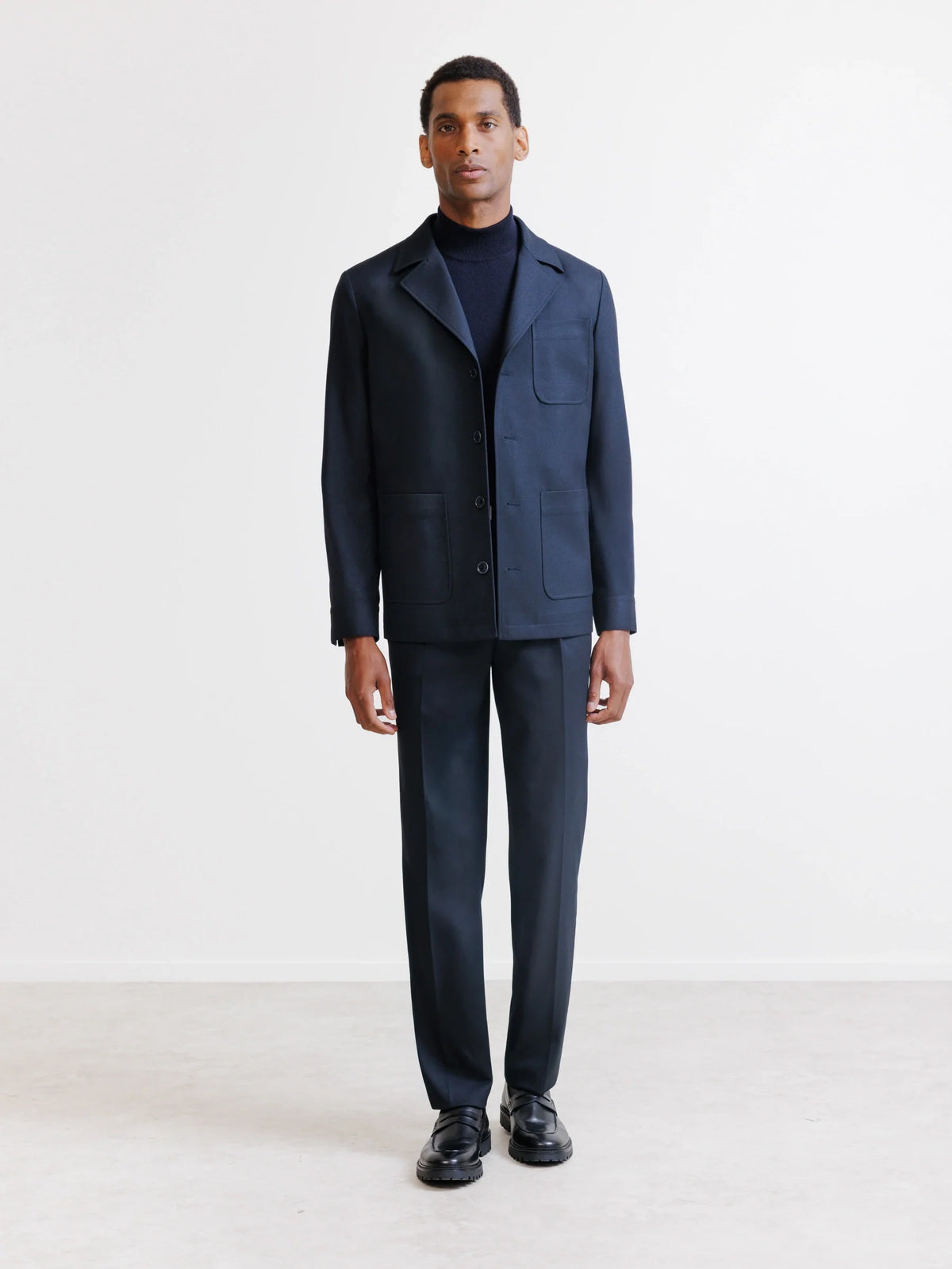 Veste ville en flanelle marine - IZAC