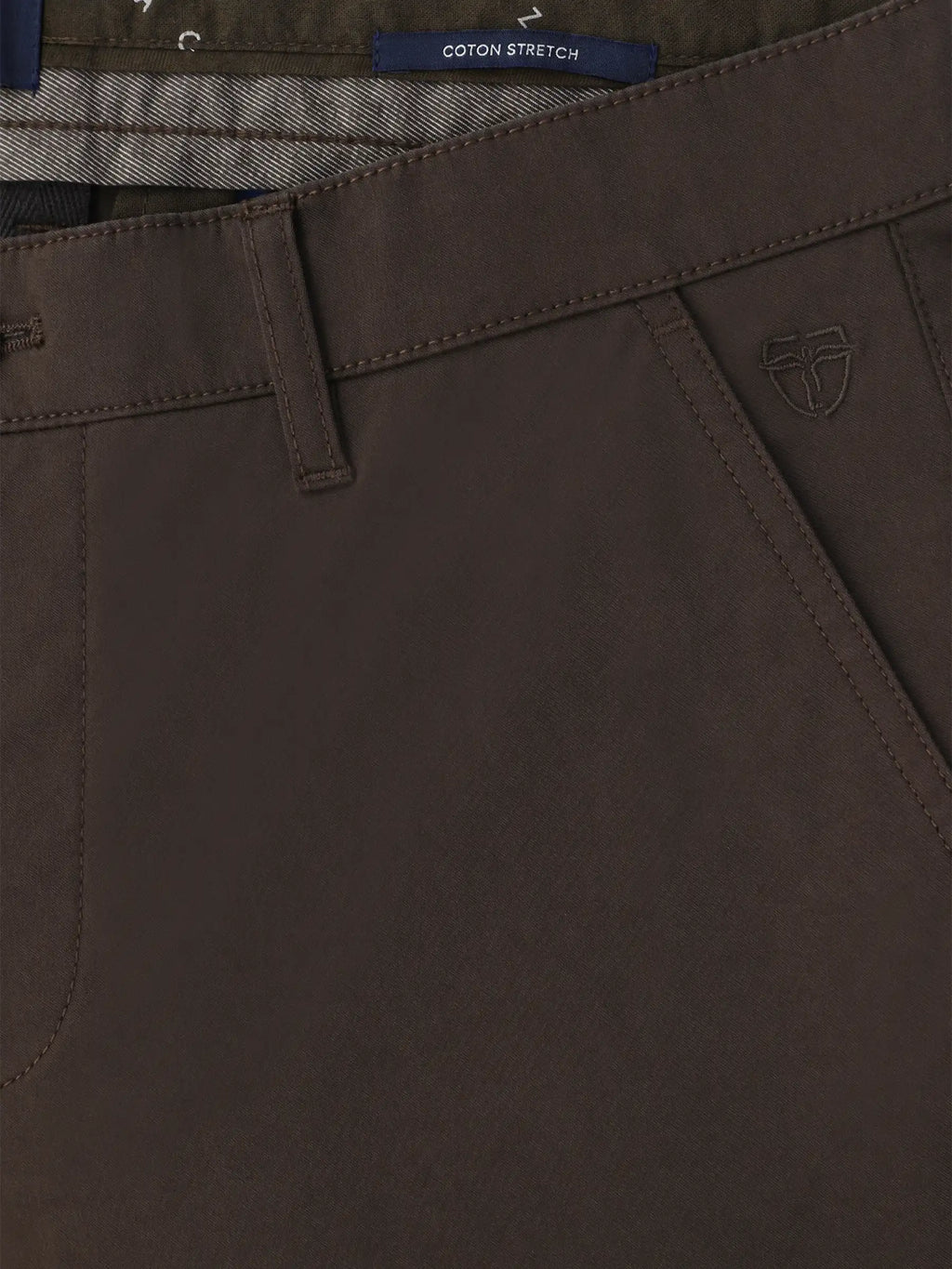 Pantalon chino - coton sergé marron